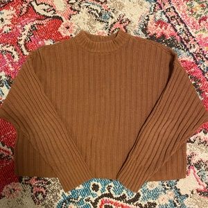 American Eagle Burnt Orange Mockneck Sweater